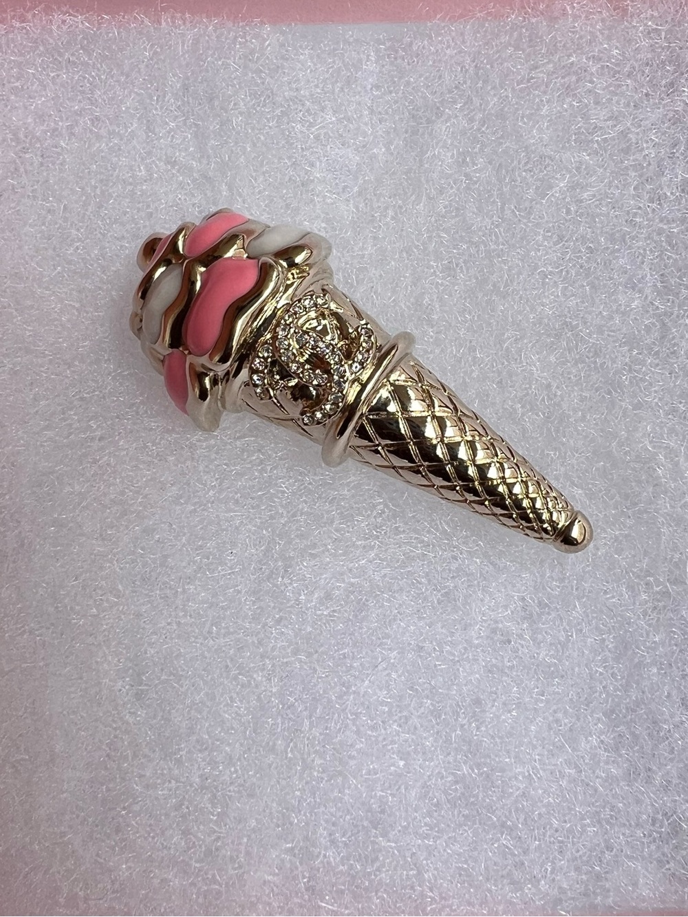 CHANEL Ice Cream Cone Brooch 26C (Authentic)